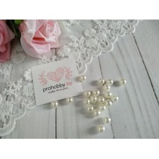 Бусины "Жемчуг", 8 мм, цвет молочный